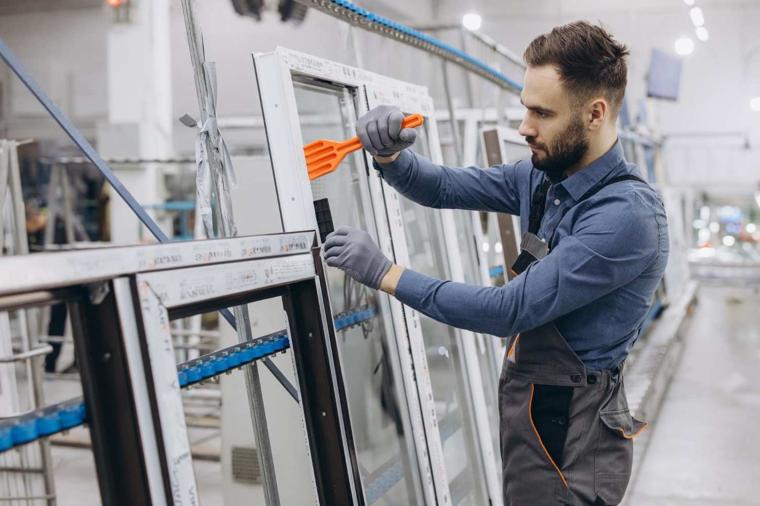 Producción de ventanas de plástico