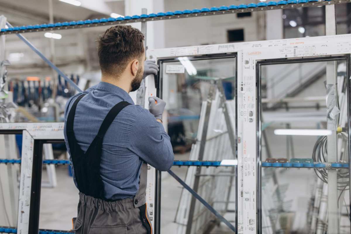 Producción de ventanas de plástico